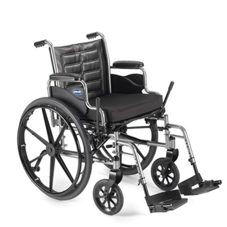 NUTRIONE Tracer EX2 Wheelchair with Removable Desk-Length Arms; Silver Vein - 20 x 16 x 16 in. NU1363796